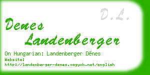 denes landenberger business card